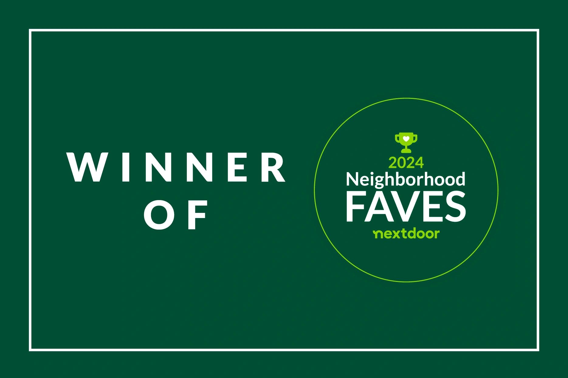 2024 Nextdoor Neighborhood Faves Winner